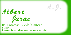 albert juras business card